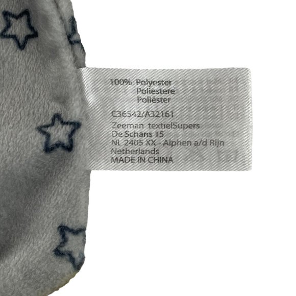 Lion Lovey Grey Yellow Baby Security Blanket Rattle Stars by Zeeman - Picture 4 of 4